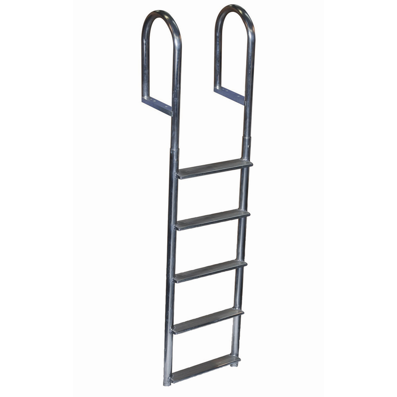 Dock Ladder - Dock Edge Wide Step Welded Aluminum 3, 4, 5 & 7 Step Options