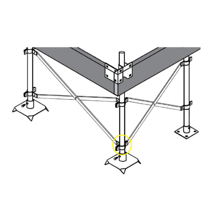 Dock Edge Stationary Dock Corner Leg Brace Holder DE87107F