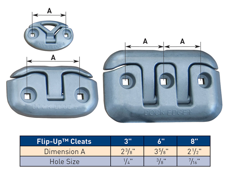 Dock Edge Flip-Up Cleats - (3 sizes)